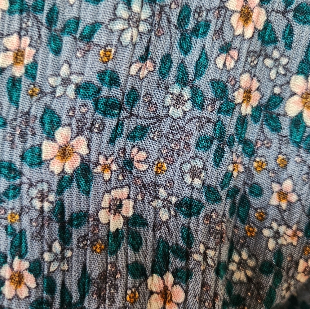 Aeropostale Floral Square-Neck Tie Shoulder dress, size xs - Picture 9 of 11